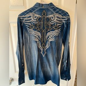 Men’s Large Roar Button Down Shirt